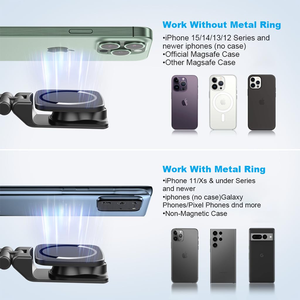 ZORBES Desk Phone Holder 360 ° Rotatable Magnetic Phone Holder Adaptable Phone Holder Clamp-On Folding Travel Phone Holder for Desk, Airplane Seat Tray, Car Seat, Luggage Pull Handle ZORBES Desk Phone Holder 360 ° Rotatable Magnetic Phone Holder Adaptable Phone Holder Clamp-On Folding Travel Phone Holder for Desk, Airplane Seat Tray, Car Seat, Luggage Pull Handle
